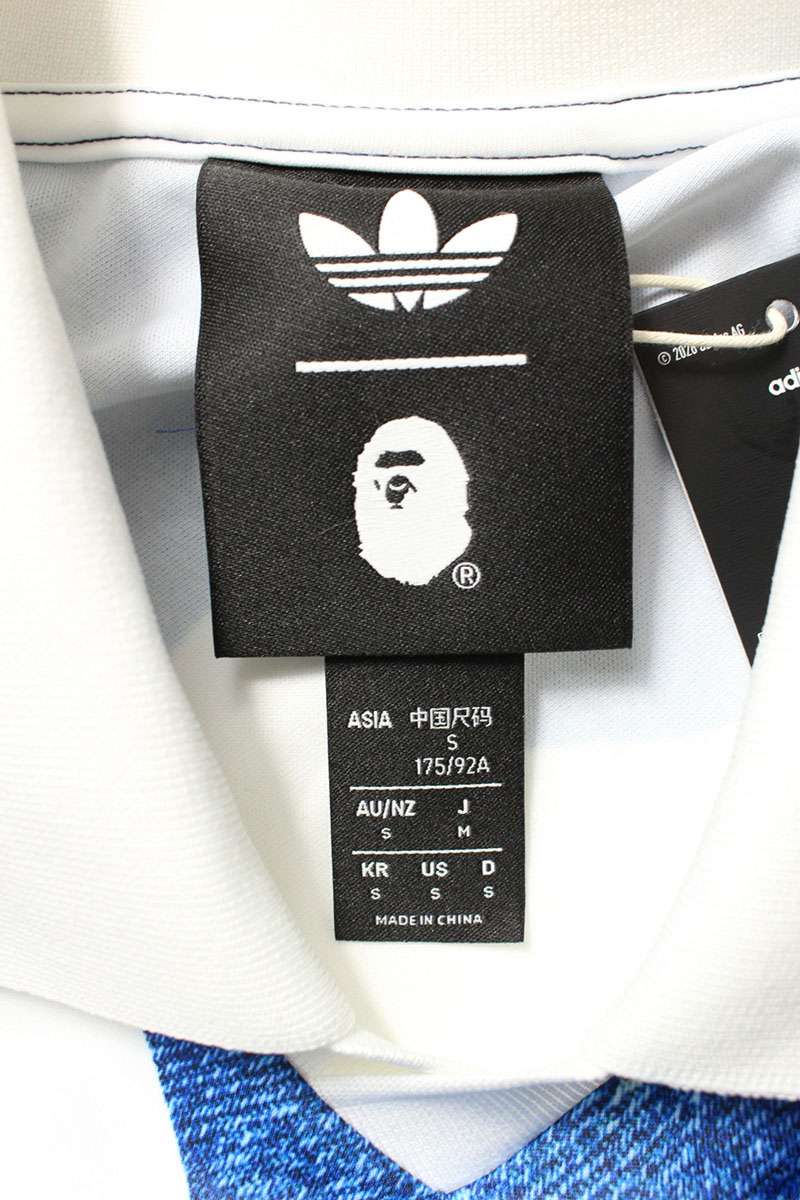 Bape x Adidas Denim Polo Long Sleeve T-Shirt Size M