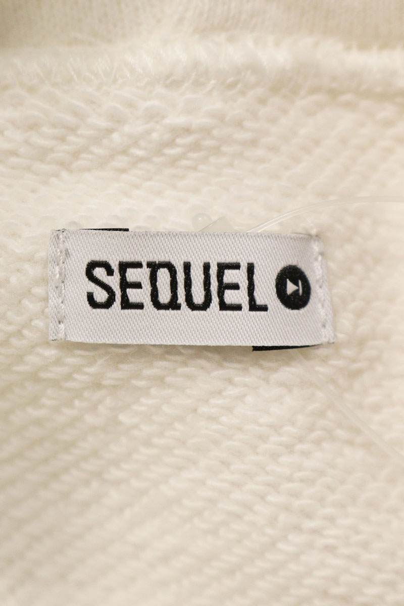 SEQUEL 24AW white Print Pullover Hoodie 24AW-SWCS Size XL