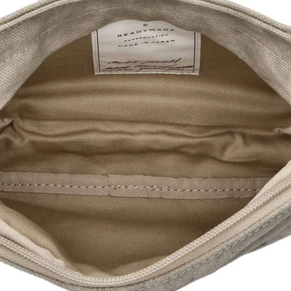 READYMADE Cotton Body Waist Bag Gray x Silver One Size