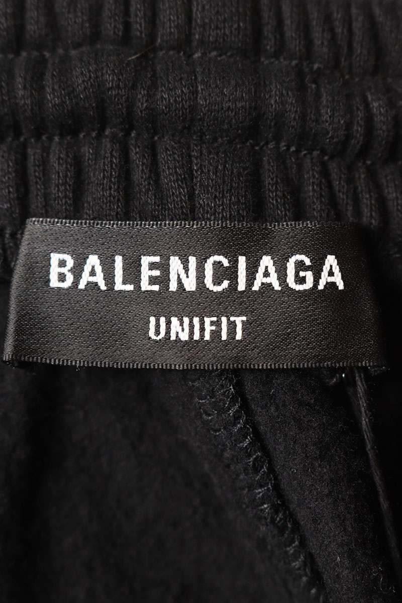 Balenciaga Logo Patch Wide Long Pants Black Size S