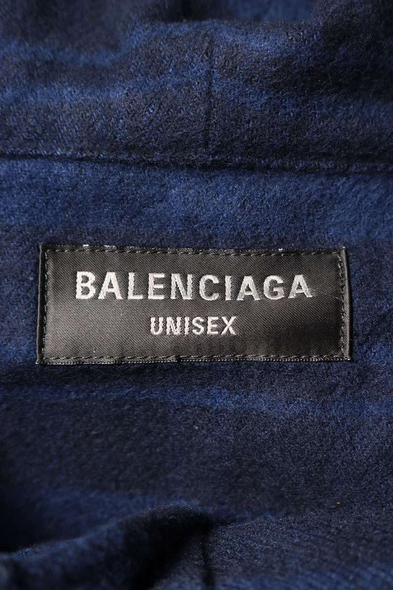 Balenciaga 22AW Long Sleeve Shirt Blue Size 5