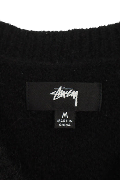 Stussy BRUSHED MOHAIR VEST Black x White Size M