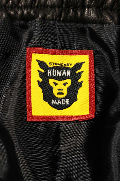 Human Made sideline Leather Long Pants Black Size S