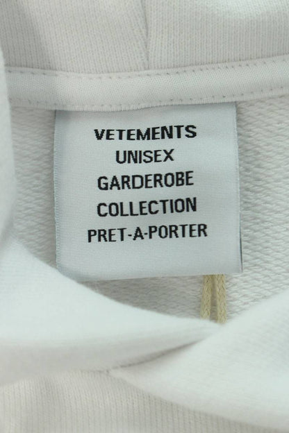 Vetements 24SS Logo Print Hoodie White x Blue Size XS