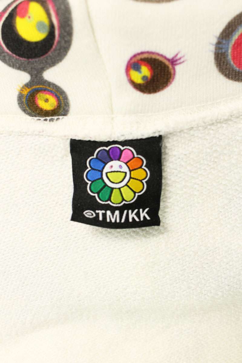 TAKASHI MURAKAMI KAIKAI KIKI Jelly Fish Eyes Sweat Zip Hoodie White Size XXL