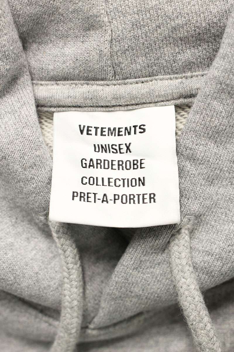 Vetements 25AW Goth Oversized Hoodie Gray Size XS
