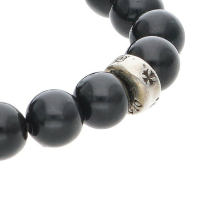 Chrome Hearts Beaded bracelet Black x Silver (Silver 13.94g)