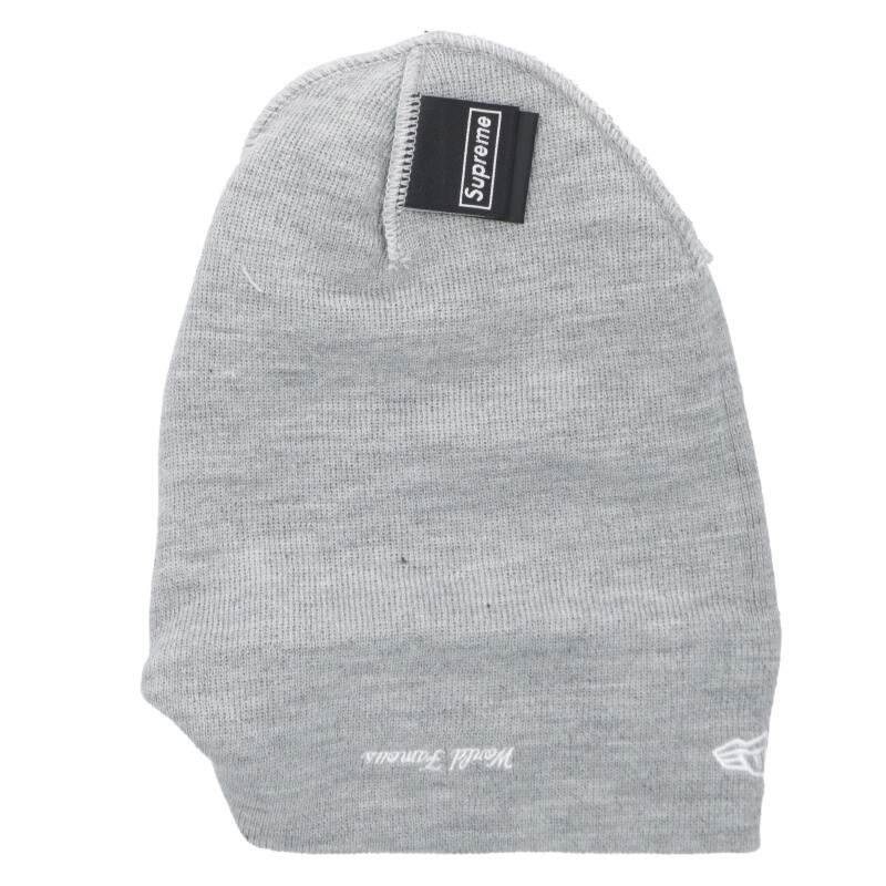 Supreme Logo Beanie Gray x Blue Size ONE SIZE