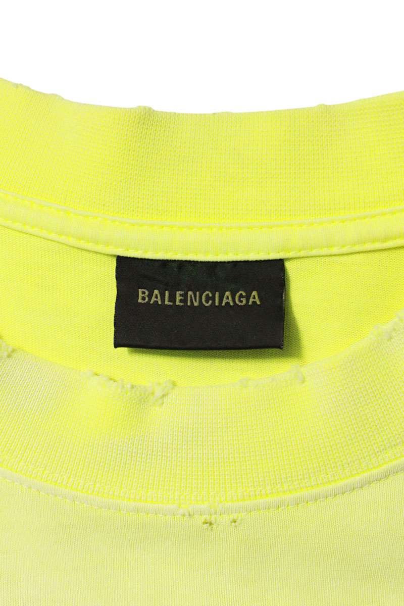 Balenciaga Logo T-Shirt Yellow Size M