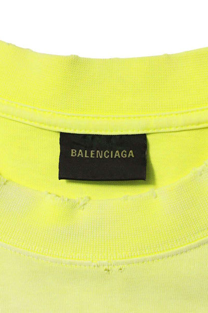 Balenciaga Logo T-Shirt Yellow Size M