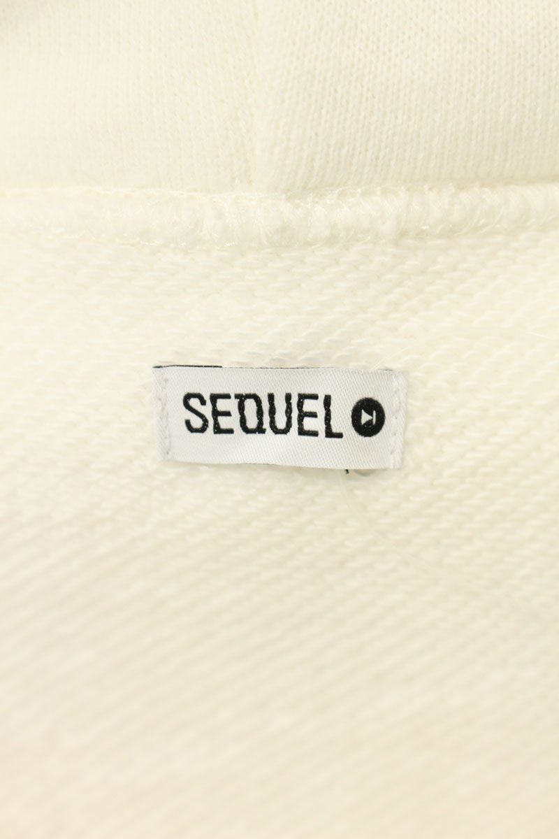 SEQUEL 24AW white Print Pullover Hoodie White Size M