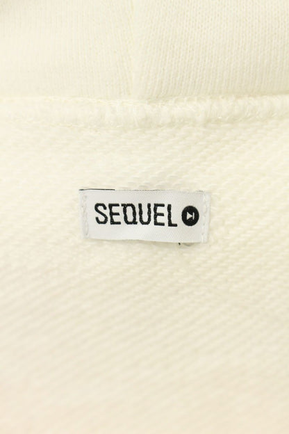 SEQUEL 24AW white Print Pullover Hoodie White Size M