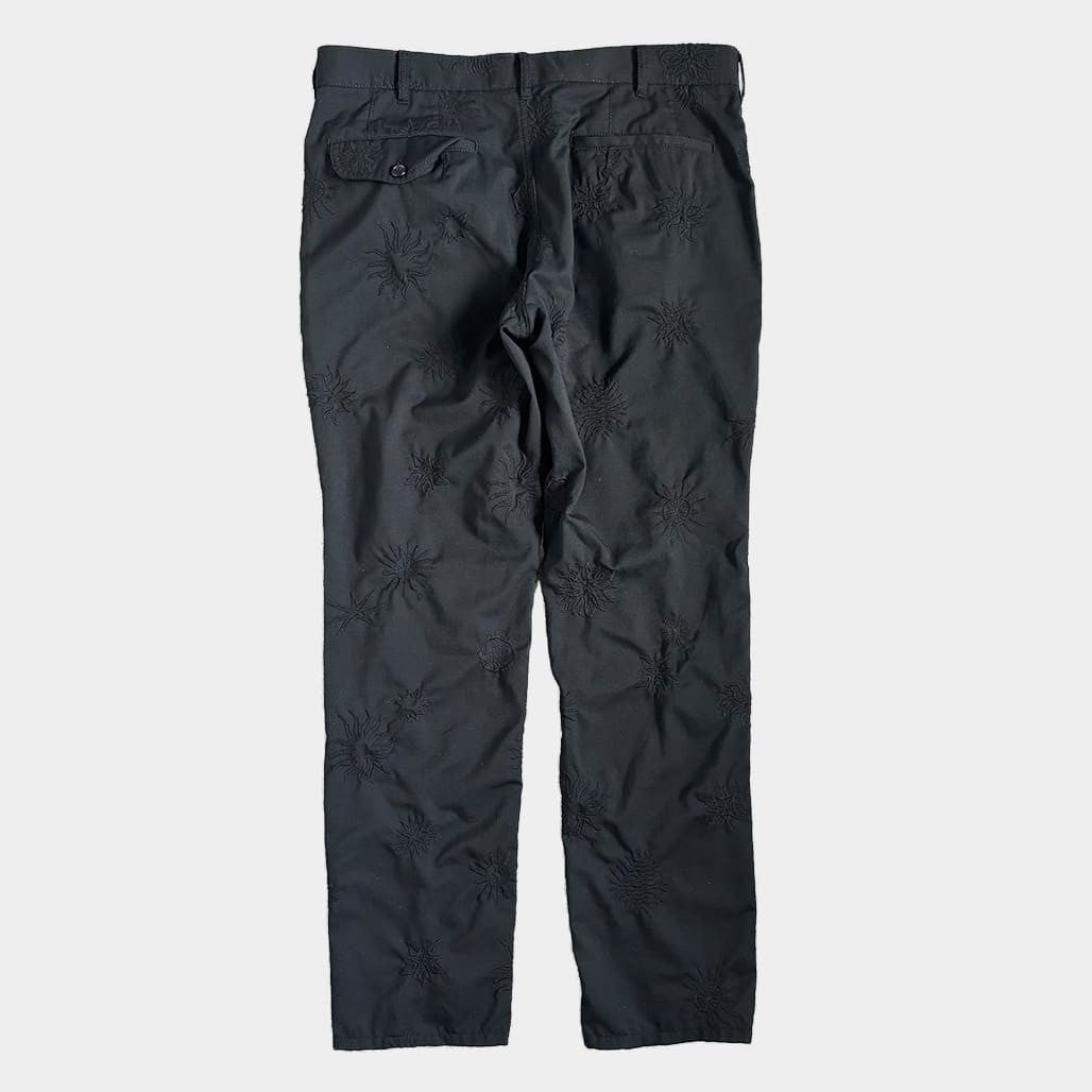 BLACK COMME DES GARCONS 24SS Embroidered Trousers Black Size L