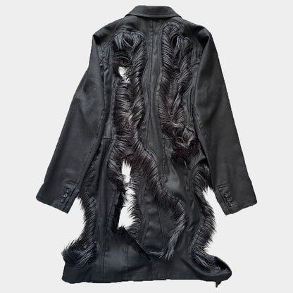 COMME DES GARCONS HOMME PLUS 23AW Fur Chester Coat Black Size S