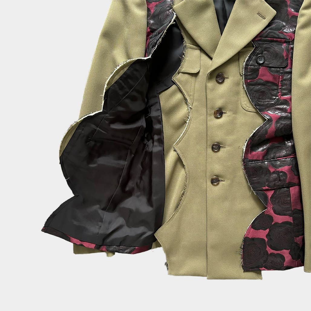 COMME DES GARCONS HOMME PLUS 22SS Hana no Sonzai Tailored Jacket Beige Size M