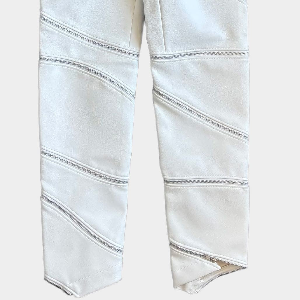 COMME DES GARCONS HOMME PLUS 18AW Leather Pants White Size S