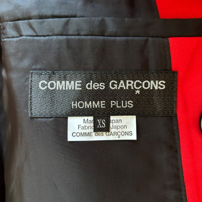 COMME DES GARCONS HOMME PLUS 24SS Trompe-l'oeil Trench Coat Red Size XS