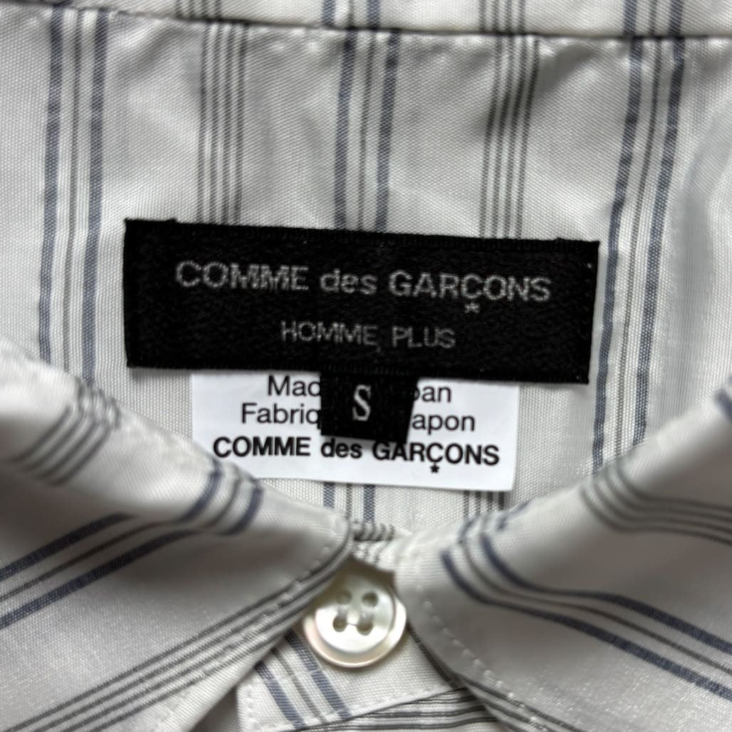 COMME DES GARCONS HOMME PLUS 24AW Striped Shirt White Size S