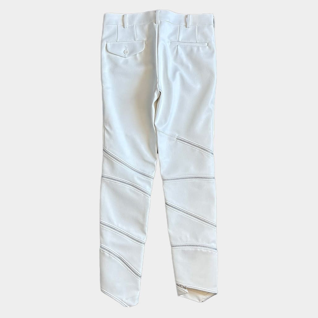 COMME DES GARCONS HOMME PLUS 18AW Leather Pants White Size S