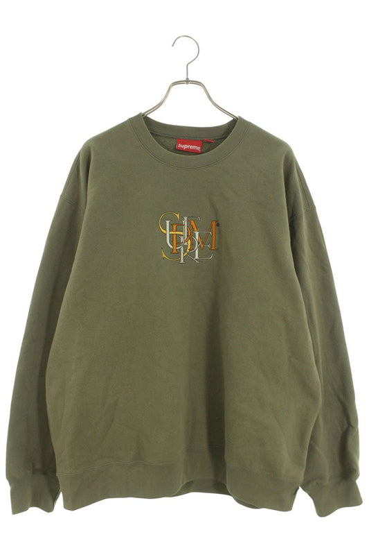 Supreme 22SS Overlap Crewneck Sweatshirt Green Size XL