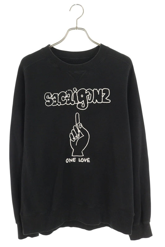 Sacai 24AW Mark Gonzales Front Print Sweatshirt Black Size XL