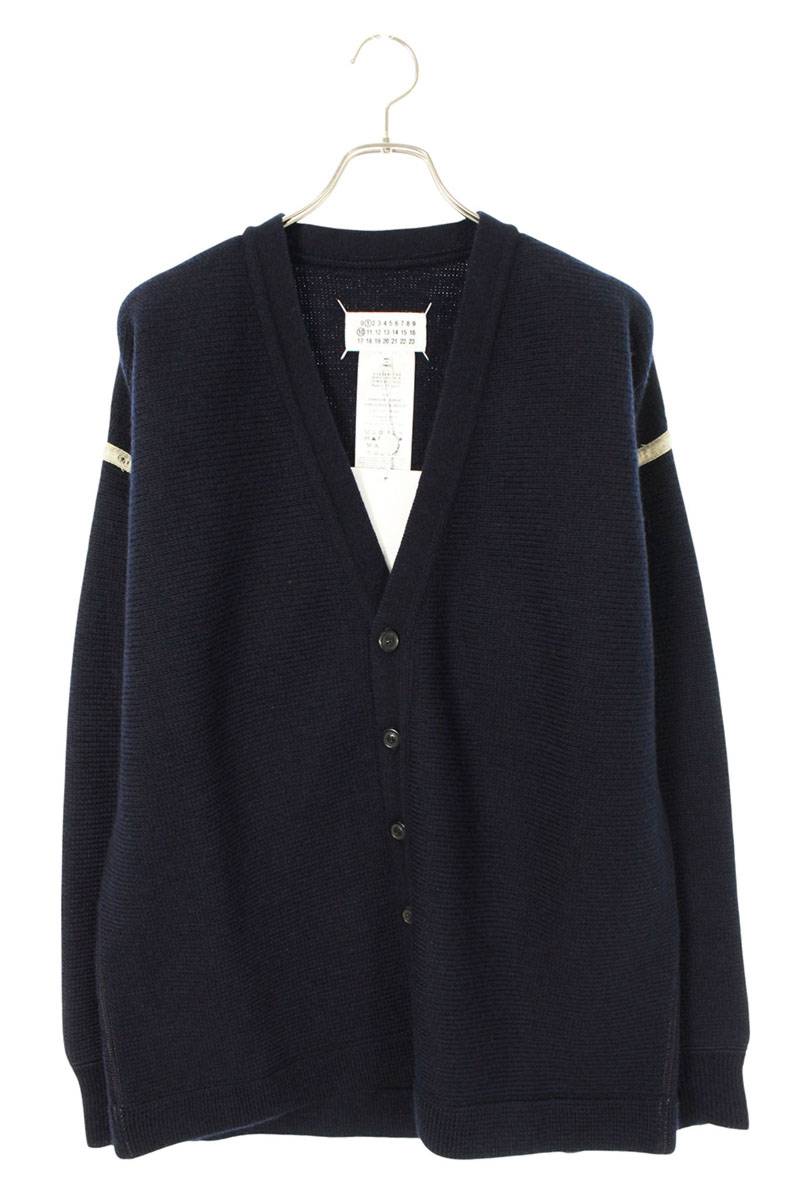 Maison Margiela Denim Elbow Patch Cardigan Blue Size S