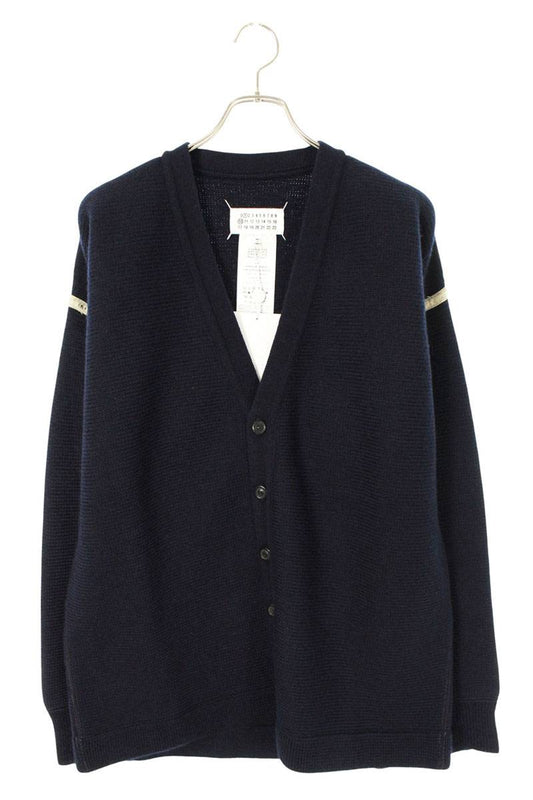 Maison Margiela Denim Elbow Patch Cardigan Blue Size S