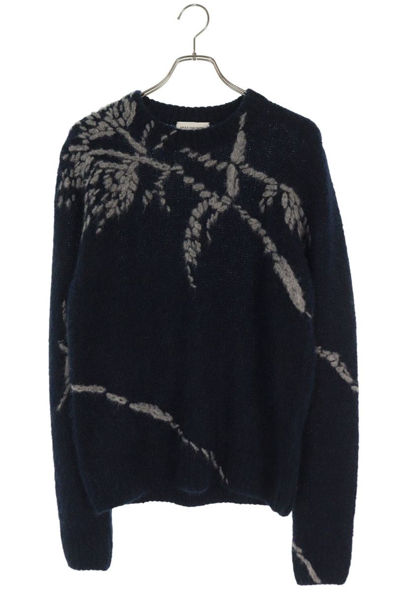 Dries Van Noten 25AW Crewneck Knit Sweater Blue Size M
