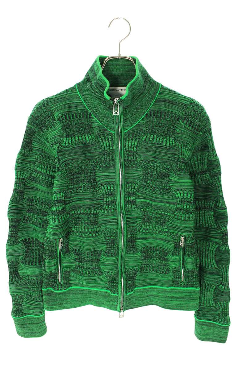 Bottega Veneta Zip Up Knit Sweater Green Size XS