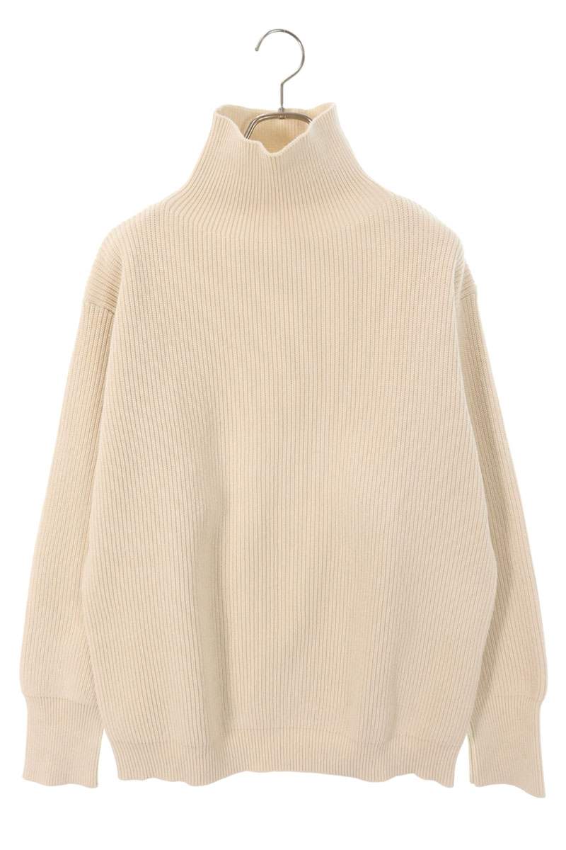 Jil Sander High Neck Knit Sweater White Size XXS