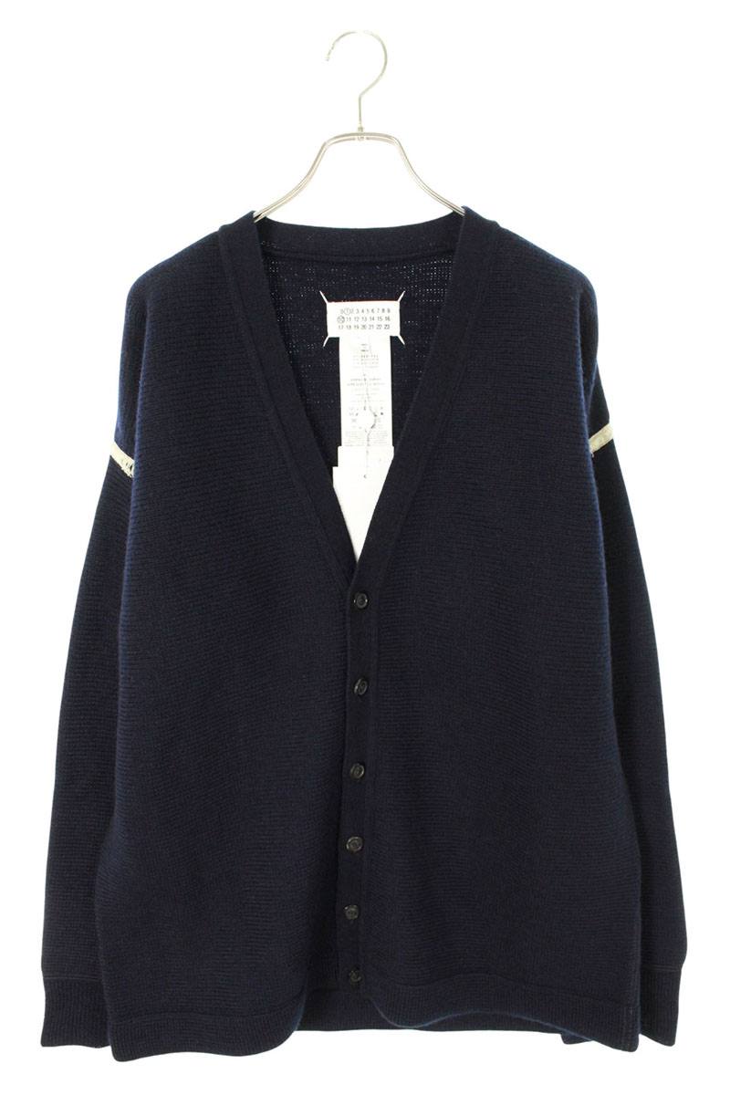Maison Margiela Denim Elbow Patch Cardigan Blue Size M