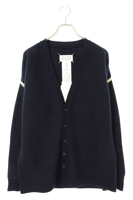 Maison Margiela Denim Elbow Patch Cardigan Blue Size M