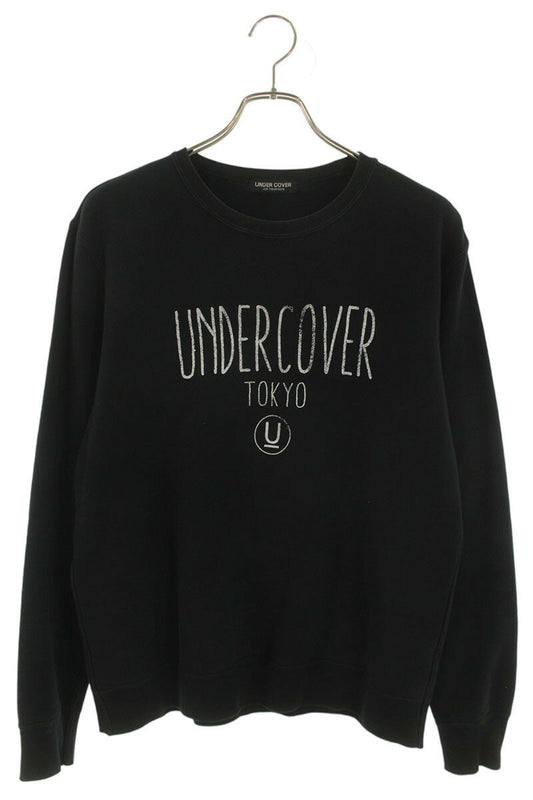 Vintage Undercover Tops - UNDERCOVER 24AW Logo Print Crew Neck Sweatshirt Cotton Black Size 2 - Authentic Archive