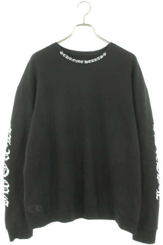 Chrome Hearts SWTSHRT PLVR Logo Print Crewneck Sweatshirt Black Size L