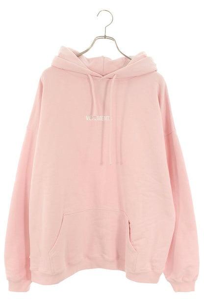 Vetements Logo Print Hoodie Pink Size L
