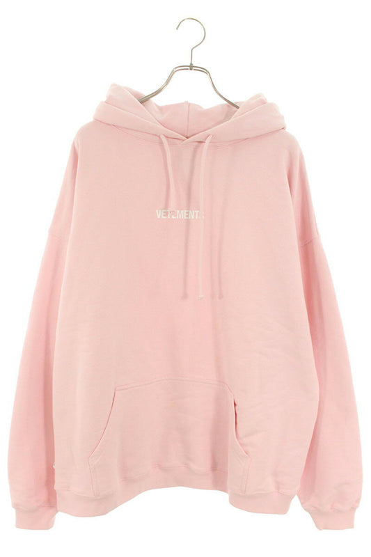 Vetements Logo Print Hoodie Pink Size L
