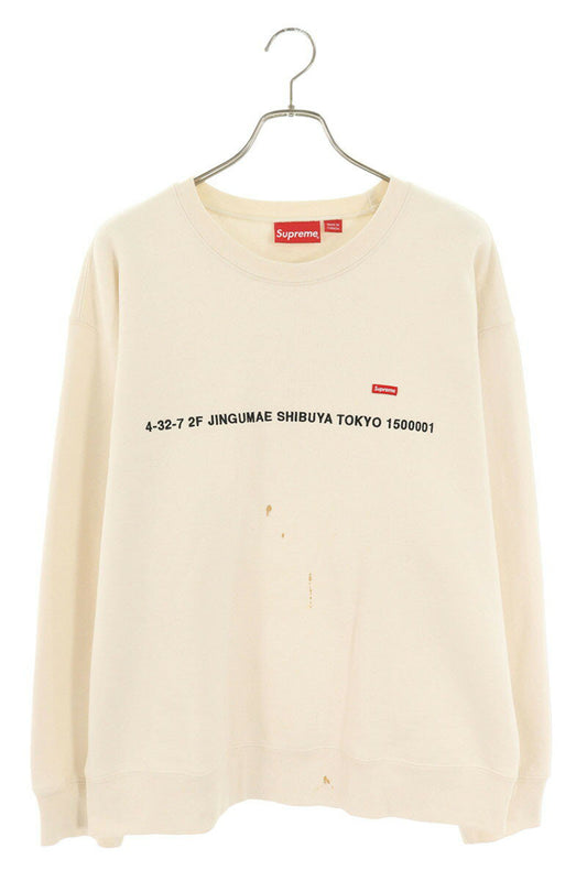 Supreme 22AW Shop Small Box Crewneck Shibuya Logo Sweatshirt White Size L