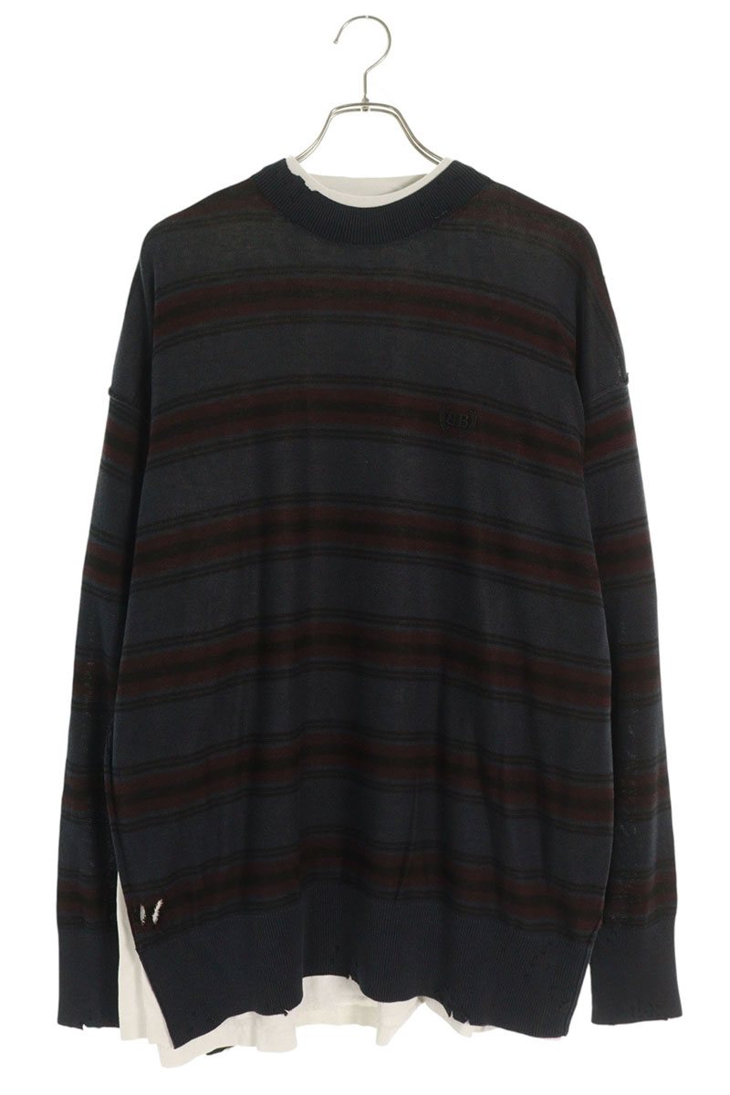 Balenciaga 25AW Boarder Sweatshirt Gray Size M