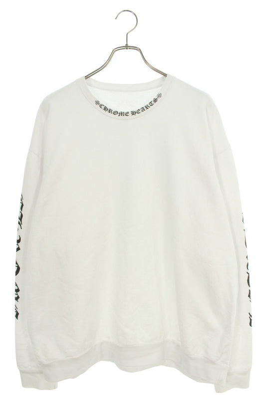 Chrome Hearts SWTSHRT PLVR Logo Print Sweatshirt White Size XL