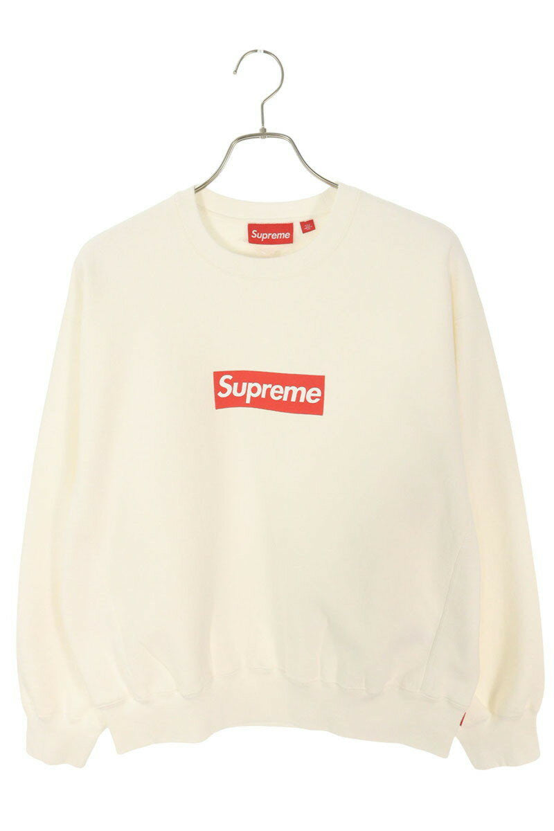 Supreme 25SS Washed Box Logo Crewneck White Size M
