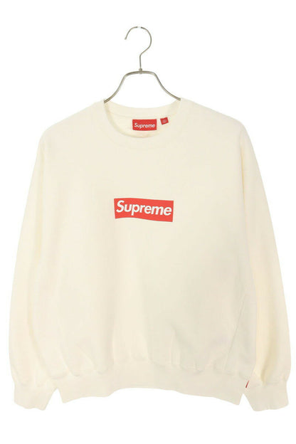 Supreme 25SS Washed Box Logo Crewneck White Size M