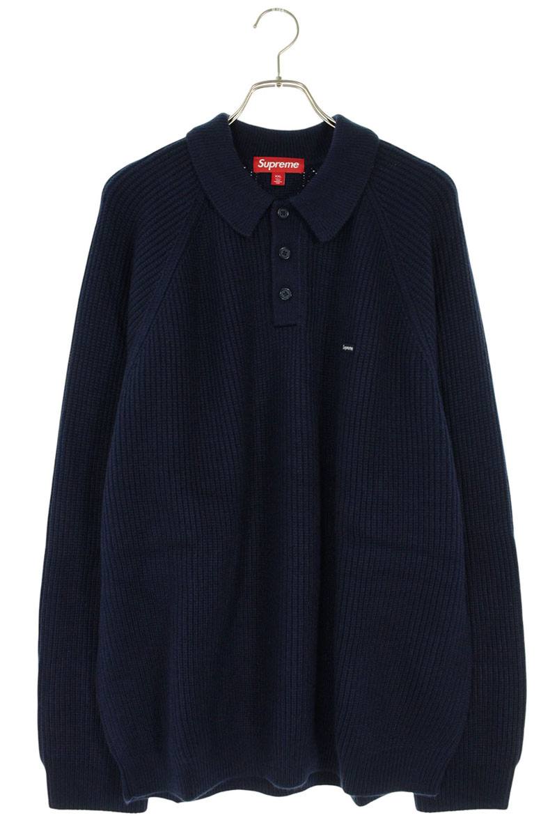 Supreme 25AW Small Box Polo Sweater Blue Size XXL