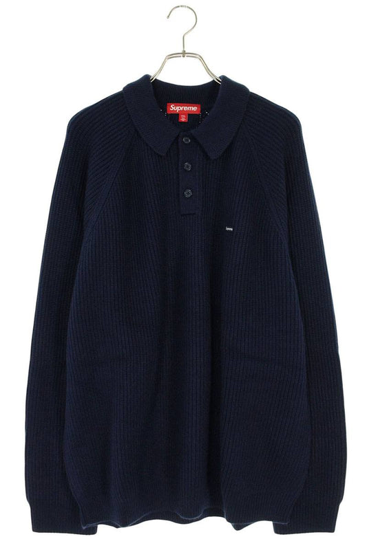 Supreme 25AW Small Box Polo Sweater Blue Size XXL