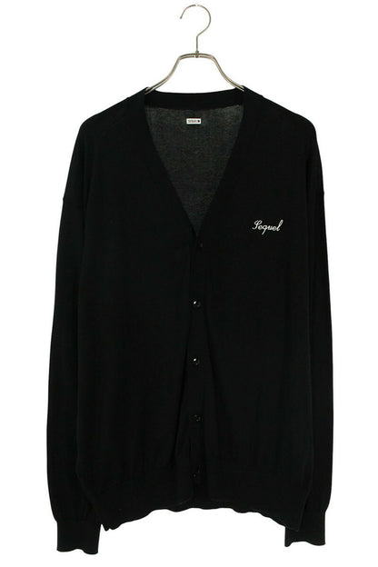 SEQUEL Logo Embroidered Knit Cardigan Black Size L