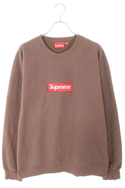 Supreme 22AW Box Logo Crewneck Logo Crewneck Sweatshirt Brown Size XXL