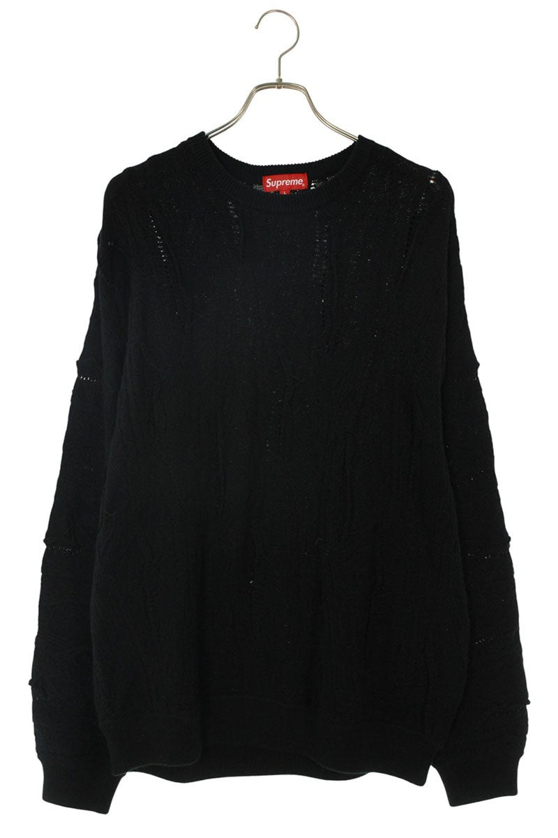 Supreme Crewneck Knit Sweater Black Size L