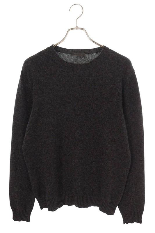 Prada Cashmere Crewneck Knit Sweater Gray Size L