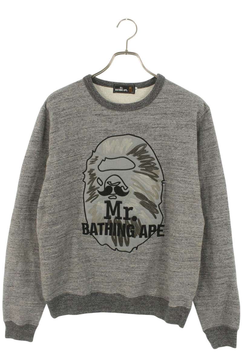 Vintage Bape Tops - A BATHING APE Crew Neck Sweatshirt Cotton Gray Size M - Authentic Archive