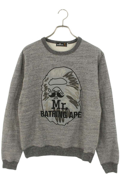 Vintage Bape Tops - A BATHING APE Crew Neck Sweatshirt Cotton Gray Size M - Authentic Archive
