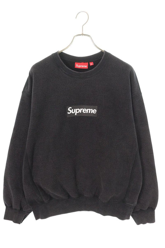 Supreme 25SS Washed Box Logo Crewneck Black Size L